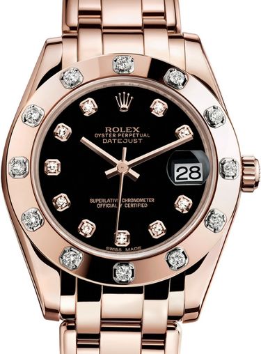 81315 Black set with diamonds Rolex Pearlmaster