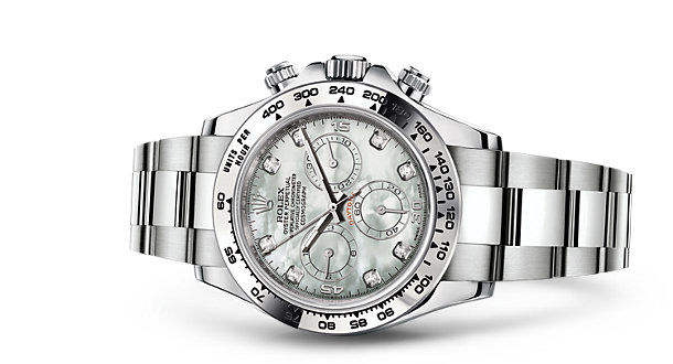116509 White mother-of-pearl set with diamonds Rolex Cosmograph Daytona