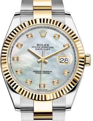 126333 White mother-of-pearl Oyster Bracelet Rolex Datejust 41