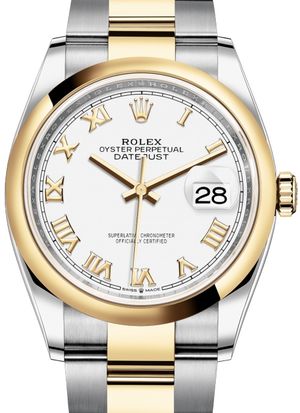 126203 White Roman numeral Rolex Datejust 36