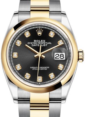 126203 Black set with diamonds Rolex Datejust 36