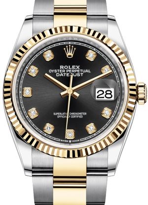 126233 Black set with diamonds Rolex Datejust 36