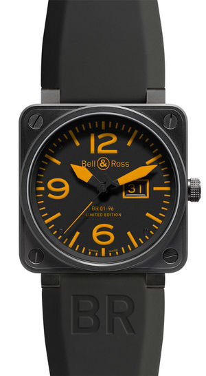 BR 01-96 Orange Rubber Bell & Ross BR 01-96 Big Date
