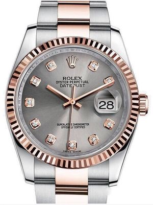 116231 steel diamond dial Oyster Rolex Datejust 36