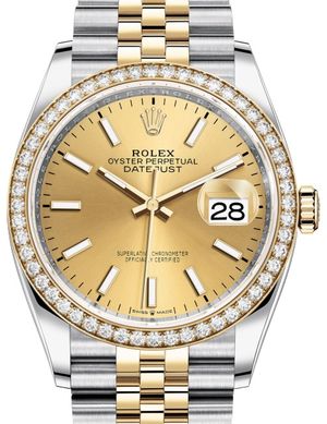 126283RBR Champagne-colour Jubilee Rolex Datejust 36