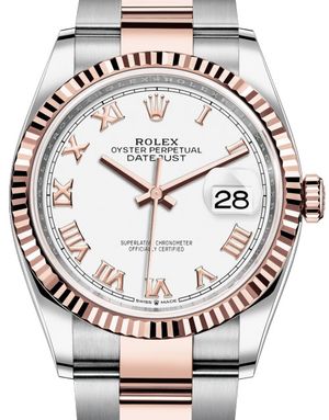 126231 White Roman numerals Oyster Rolex Datejust 36