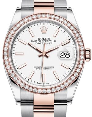 126281RBR White Chromalight Rolex Datejust 36