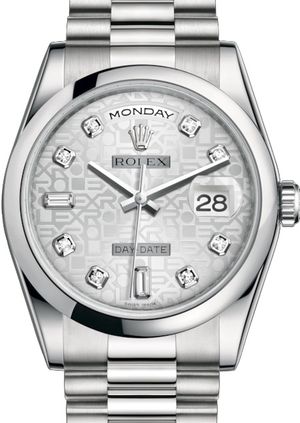 118206 Silver Jubilee design set with diamonds Rolex Day-Date 36