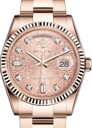 118235 Pink Jubilee design set with diamonds Rolex Day-Date 36