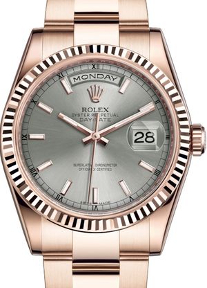 118235 Rhodium long-lasting blue luminescence Rolex Day-Date 36