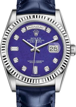 118139 Lapis Lazuli set with diamonds Rolex Day-Date 36