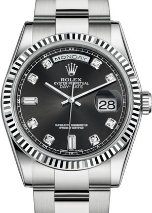 118239 Black set with diamonds Rolex Day-Date 36