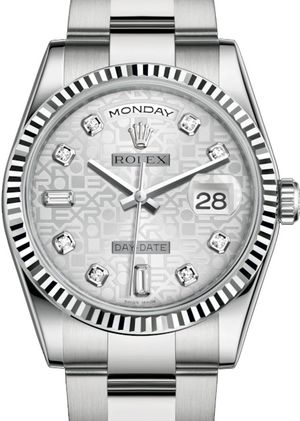 118239 Silver Jubilee design set with diamonds Rolex Day-Date 36