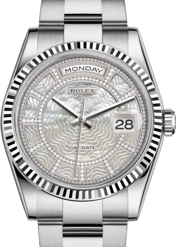 118239 Carousel of white mother-of-pearl Rolex Day-Date 36