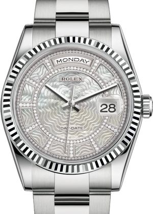 118239 Carousel of white mother-of-pearl Rolex Day-Date 36
