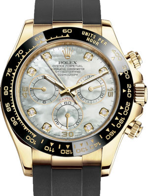 116518LN White mother-of-pearl set with diamonds Rolex Cosmograph Daytona