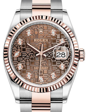 126231 Chocolate Jubilee design set with diamonds Rolex Datejust 36