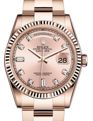 118235 Pink set with diamonds Rolex Day-Date 36