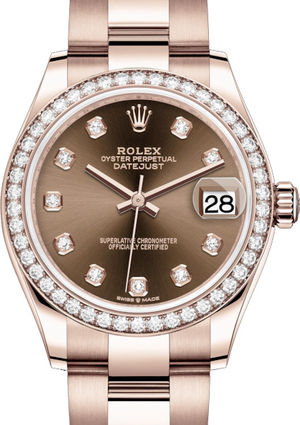 278285RBR Chocolate set with diamonds Rolex Datejust 31