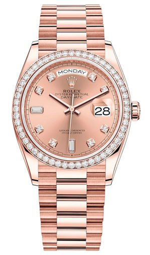 128345RBR Rose colour set with diamonds Rolex Day-Date 36