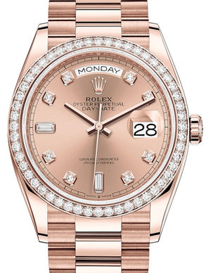 128345RBR Rose colour set with diamonds Rolex Day-Date 36
