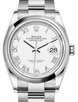 126200 White Roman Rolex Datejust 36