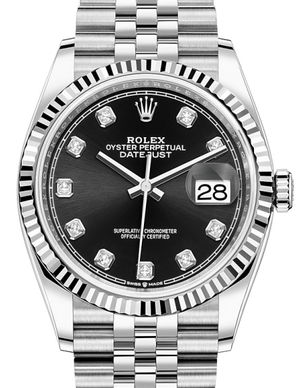 126234 Black set with diamonds Rolex Datejust 36