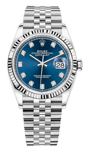 126234 Blue set with diamonds Rolex Datejust 36