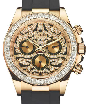 116588TBR Paved black lacquer Rolex Cosmograph Daytona