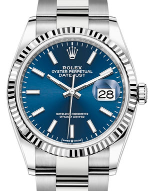 126234 Blue index Rolex Datejust 36