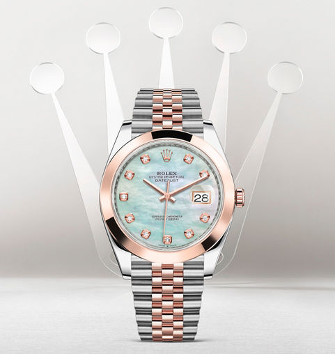 126301 White mother-of-pearl set with diamonds Rolex Datejust 41