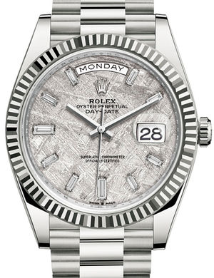 228239 Meteorite set with diamonds Rolex Day-Date 40