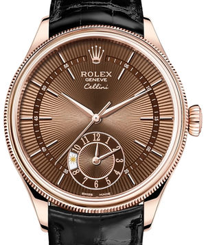 50525 Brown guilloche dial Rolex Cellini