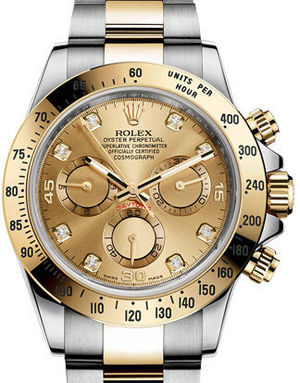 116523 Champagne set with diamonds USED Rolex Cosmograph Daytona