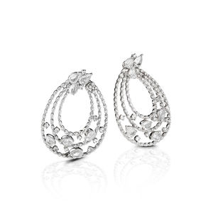 White gold earrings diamonds Verdi Gioielli Opera