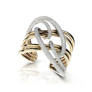 rose and white gold bangle diamonds Verdi Gioielli Chillout