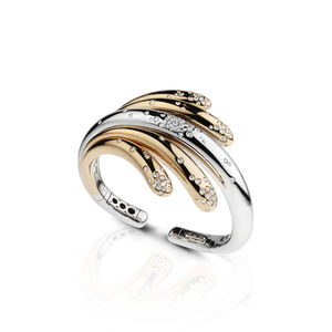 Rose, white gold bangle with diamonds Verdi Gioielli Chillout