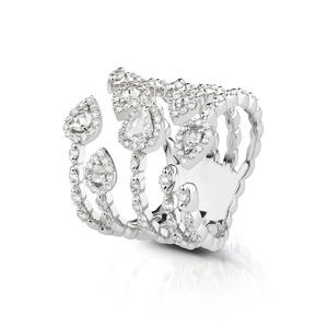 White gold ring with diamonds Verdi Gioielli Swing