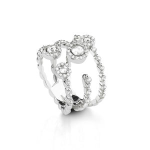 White gold ring with diamonds2 Verdi Gioielli Swing