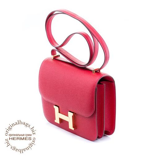 Constance 18cm Rouge Casaque Hermès Bag
