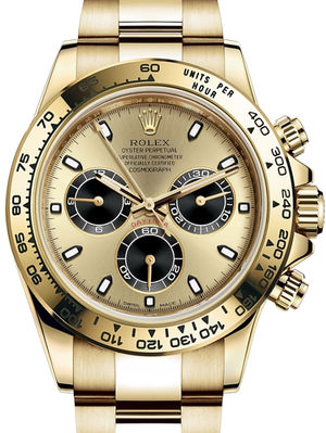 116508 Champagne-colour and black Rolex Cosmograph Daytona