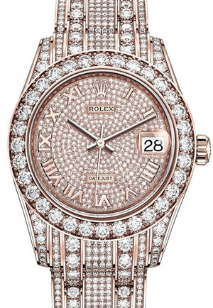 81405rbr Diamond-paved Rolex Pearlmaster