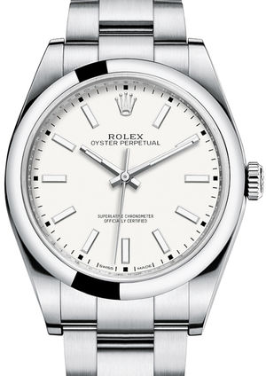 114300 White Rolex Oyster Perpetual