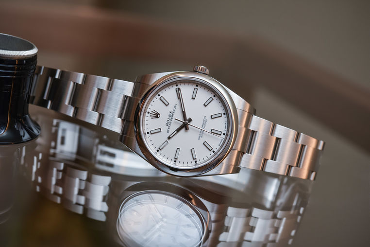 114300 White Rolex Oyster Perpetual