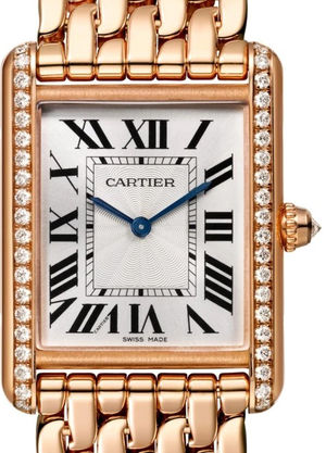 Cartier Tank Rose Gold & Diamond Lady's Watch, WJTA0038