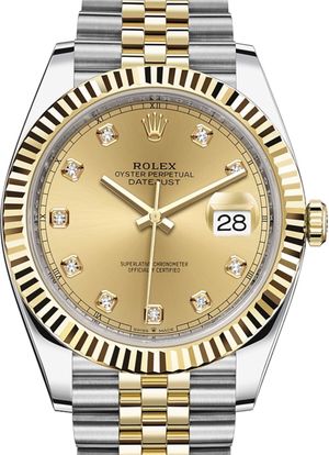 126333 Champagne set with diamonds USED Rolex Datejust 41