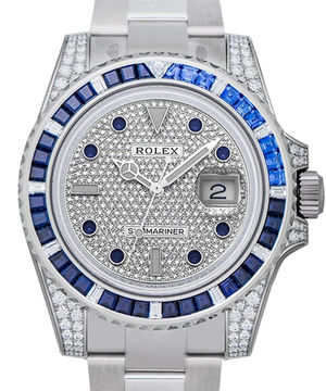 116659SABR diamond pave Rolex Submariner
