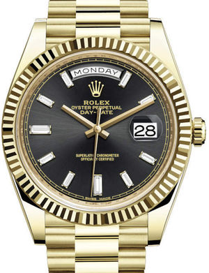 228238 Black set with diamonds Rolex Day-Date 40