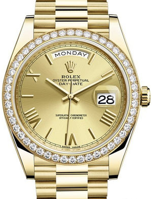 228348RBR Champagne-colour Roman Rolex Day-Date 40