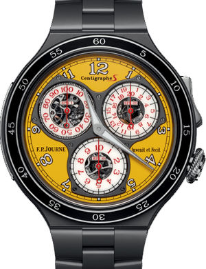 Centigraphe Titanium jaune face FPJourne Linesport